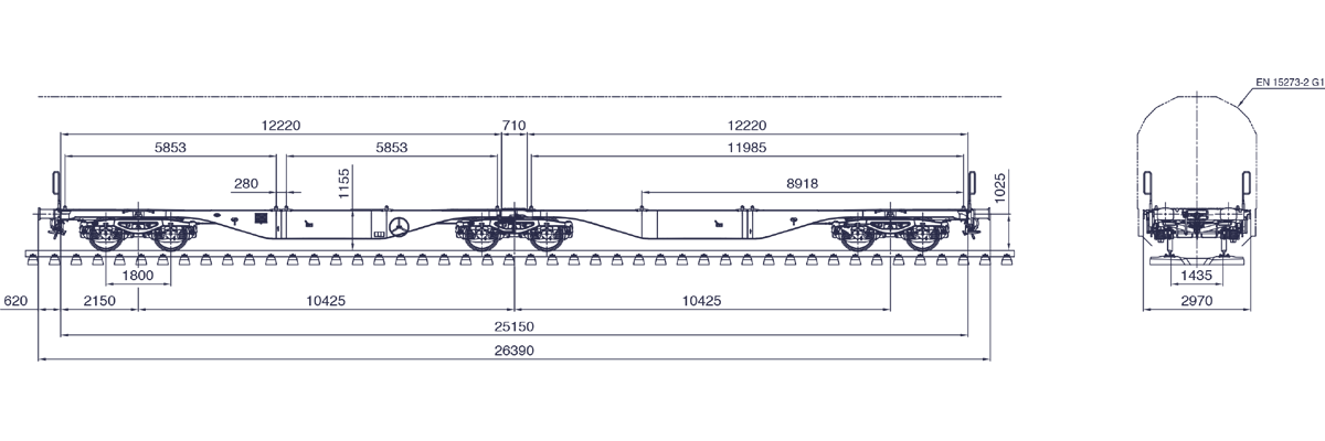 Plošinový vůz Sggrss 80'